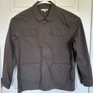 Hawker Rye Men's Sz L Charcoal Grey‎ Color 100% Cotton Unlined Jacket MGW30252